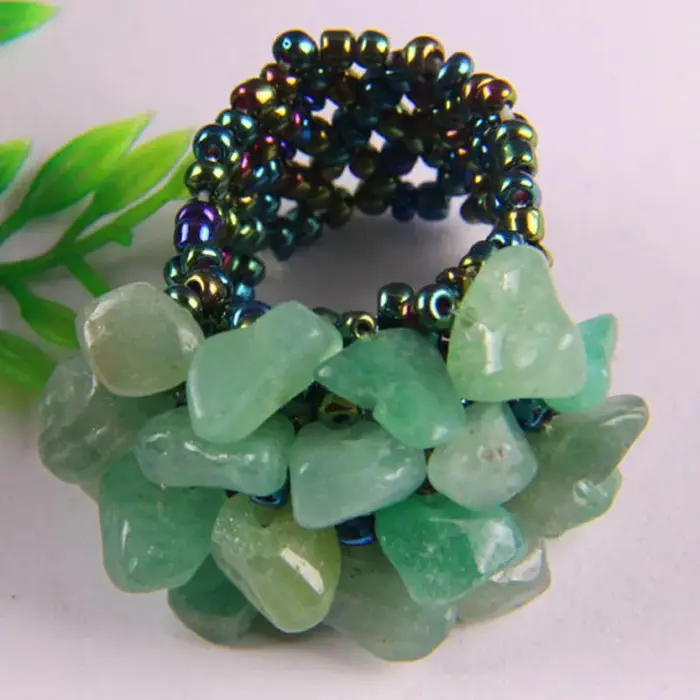 Bague élastique commandée pour femme, Lapis, Quartz, Agate, Clip, Sodalite, Turquoise, Opale, Grenat