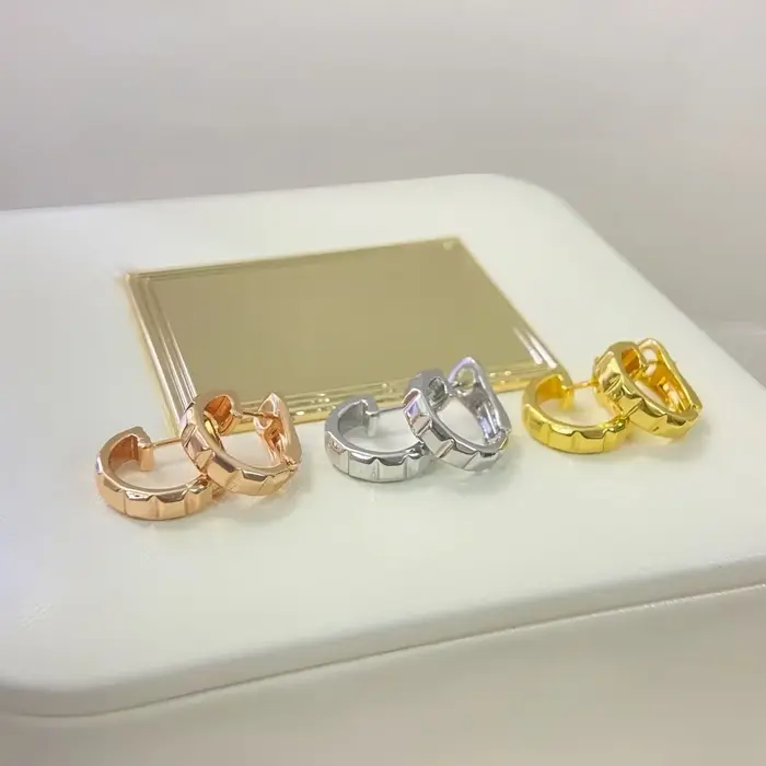 Boucles d'oreilles classiques en argent plaqué 925 pour femmes