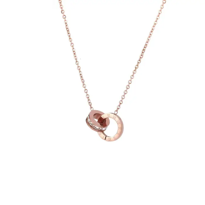 Collier en acier inoxydable plaqué or 18 carats