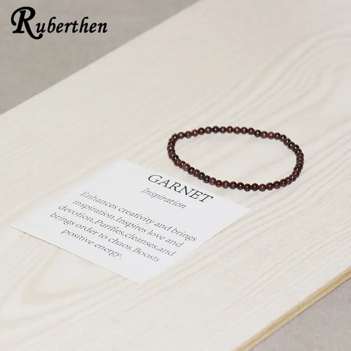 Ruberthen naturel 4 MM grenat perle en vrac Bracelet femmes Balance Yogi