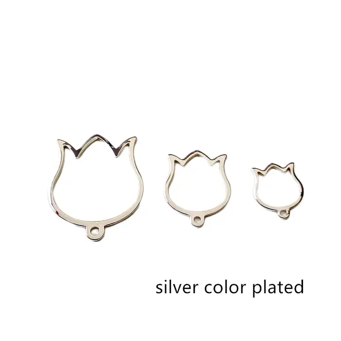 Boucles d'oreilles en cuivre plaqué or et argent véritable, 10 pièces, pendentif, accessoires de col