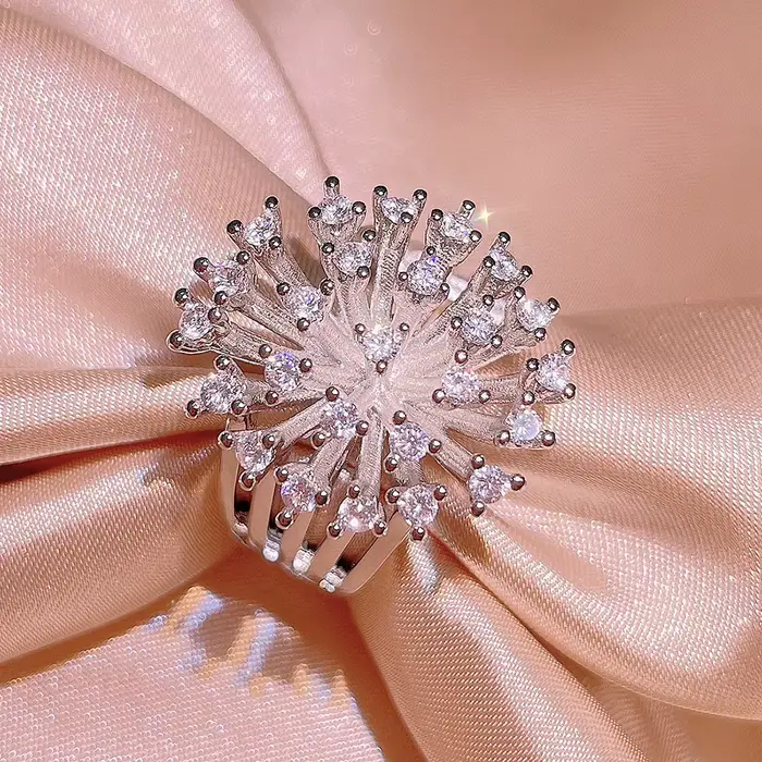 Bague flocon de neige en argent 925 pour femmes