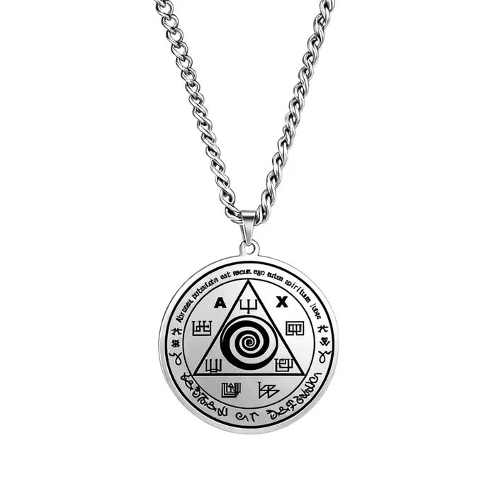 Collier pendentif talisman d'Abraxas, gnosticisme, pour femmes et hommes, amulette, bijoux en acier 