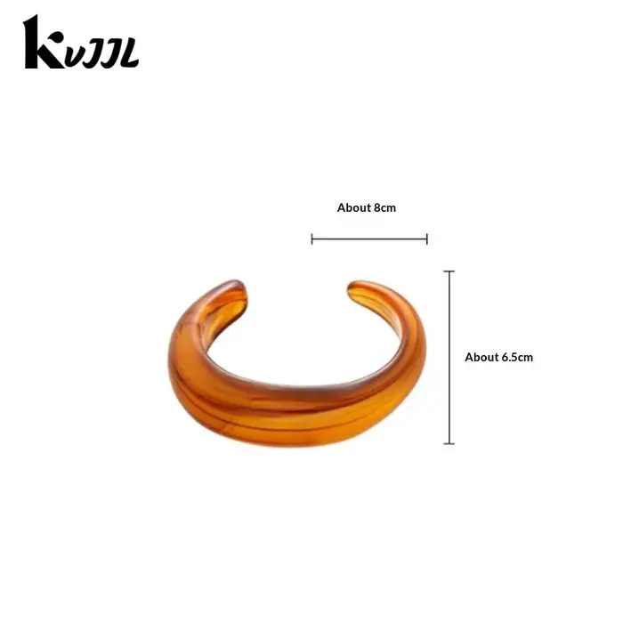 Bracelet manchette bohème en acrylique géométrique pour femme 2024