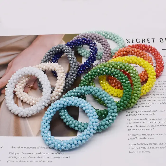 Ensemble collier et Bracelet de perles tissées à la mode