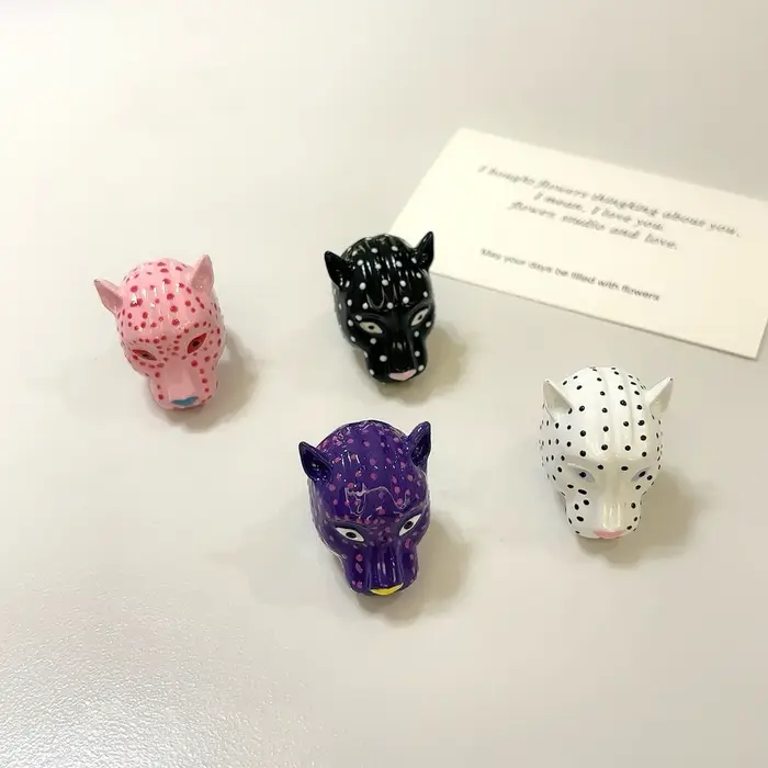 Boucles d'oreilles tête de léopard en émail pour femmes, bijoux de soirée, design unique, accessoire de déclaration robuste