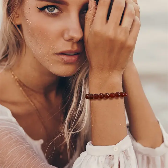Bracelets de perles en pierre naturelle pour hommes et femmes