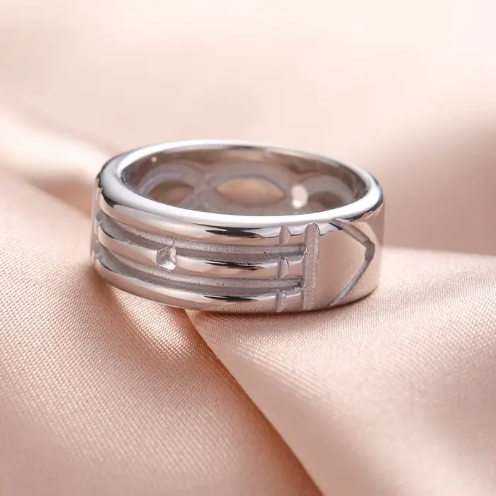 Bague acier inoxydable plaqué or 18 carats style minimaliste pour femmes et hommes occasions spéciales mariage anniversaire cadeau