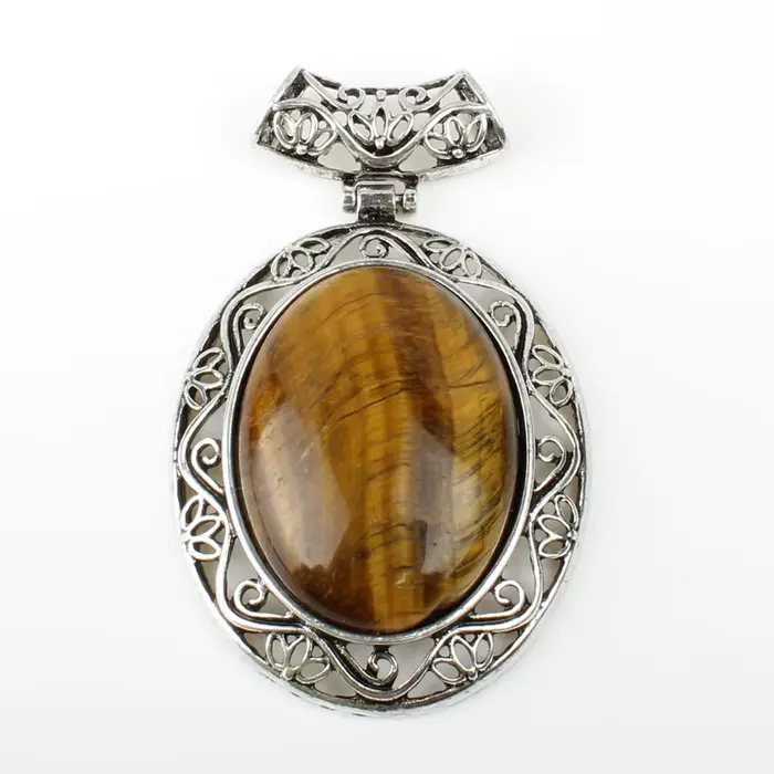 Collier pendentif Turquoise en pierre Semi-précieuse naturelle, pendentif ovale Vintage, mode, acces