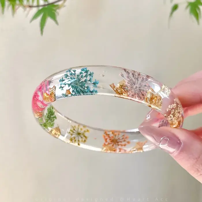 Bracelet manchette large en acrylique style bohème simple