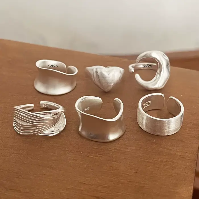 Bagues en argent sterling 925 minimalistes en forme de lune pour femmes, bijoux de fête, cadeaux pour occasions spéciales et soirées festives