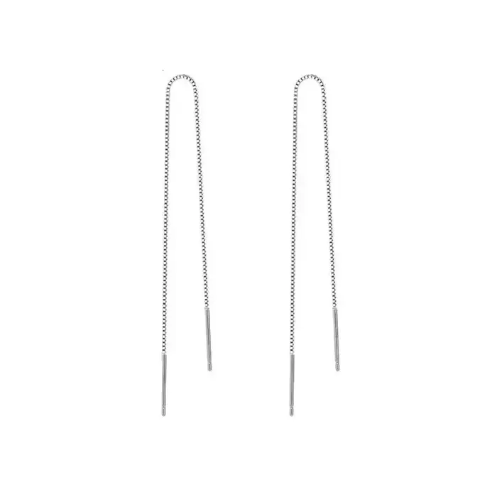 Boucles d'oreilles longues à pampilles en argent Sterling 925