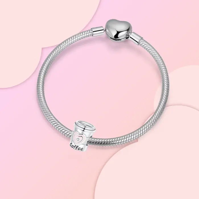 925 argent Sterling amour café boisson série rose perles breloque ajustement Original bracelets à breloques femmes bijoux à bricoler soi-même cadeau