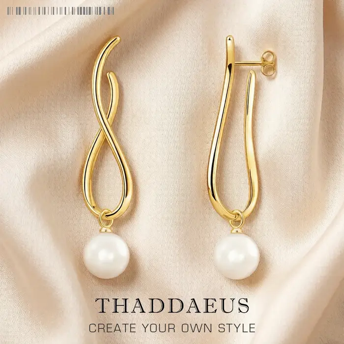Boucles d'oreilles plaquées or Heritage Pearl pour femme, bijoux fins européens, argent regardé 925,