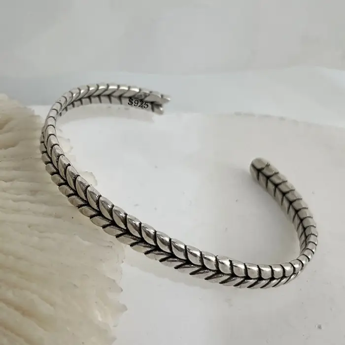 Bracelet en métal 100% argent Sterling 925 massif pour femmes