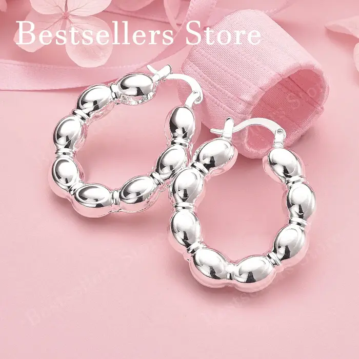 Clips d'oreille en argent Sterling 925, perles rondes brillantes exquises, adaptés aux femmes, bijou