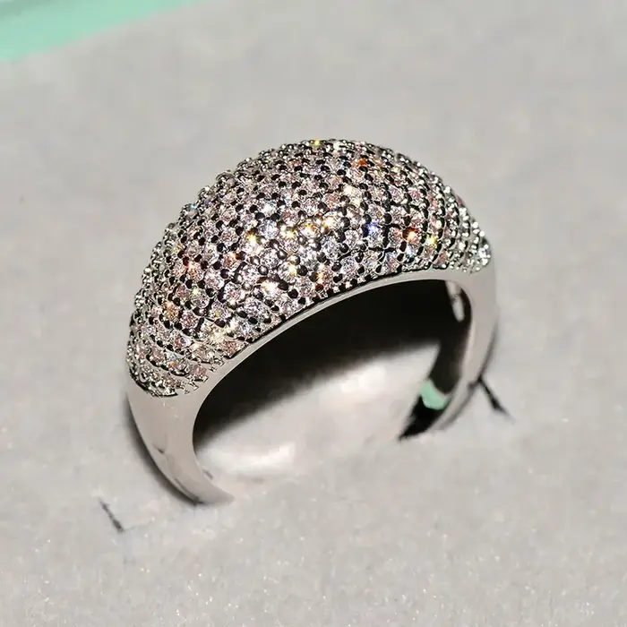 Bagues en or véritable 18 carats pour femmes, Bijoux fins de luxe avec diamants, fête d'anniversaire
