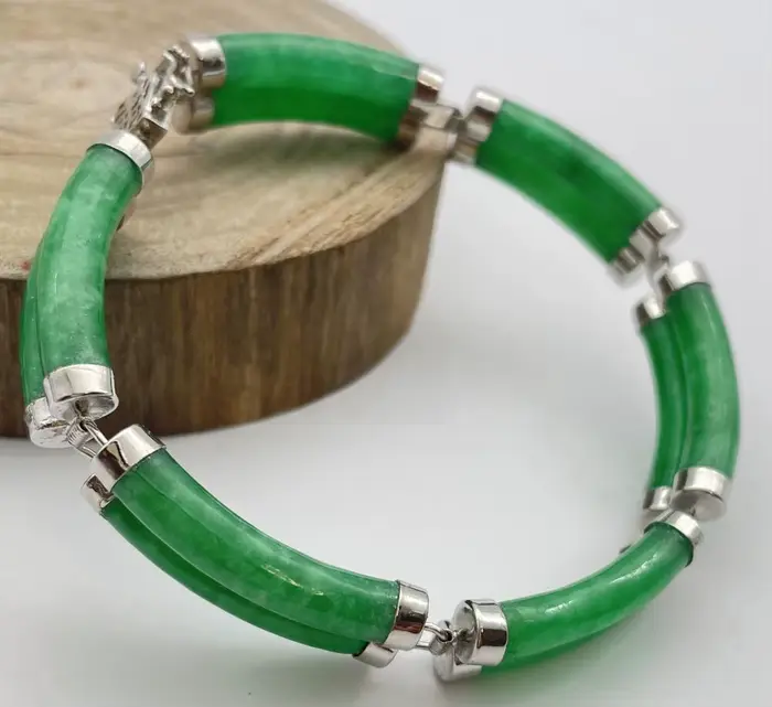 Bracelet en jade vert naturel rare, bijoux fins, 7.5 en effet, style AAA, noble, livraison gratuite,