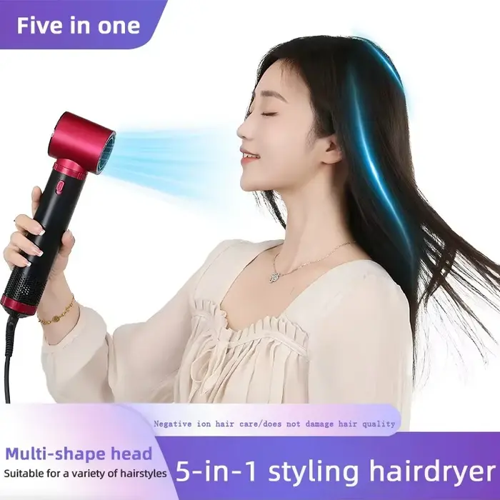 5 en 1 sèche-cheveux brosse peigne chaud ensemble professionnel fer à friser lisseur de cheveux outil de coiffure Air style sèche-cheveux ménage