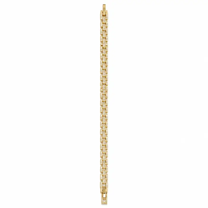 Bracelet de tennis de luxe pour femme en acier inoxydable argenté avec cristaux, bijou élégant pour 