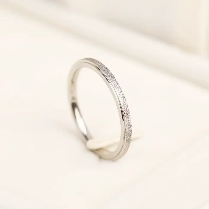 Bague givrée de 2mm pour femmes et hommes, bijoux de mariage en acier inoxydable 316L, qualité supér