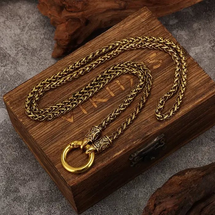 Collier vintage en chaîne os de dragon pour femme, pendentif cercle simple et tendance, bijoux de ru
