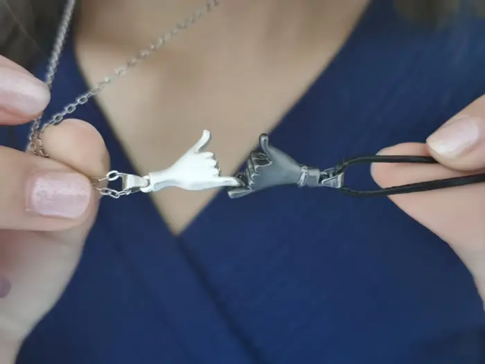 Pinky Promise Collier Lot de 2 pour Couple Meilleur Amoureux