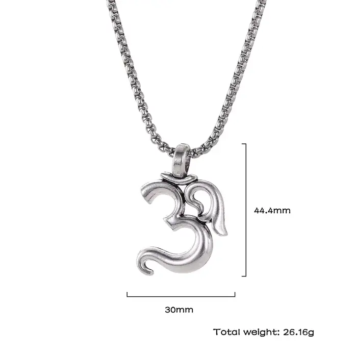 EUEAVAN Collier Pendentif Om Vintage pour Yoga