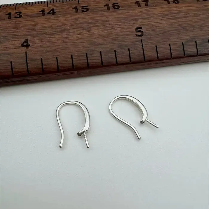 1 paire de crochets d'oreille en forme de U en argent sterling 925 massif, petits accessoires pour l
