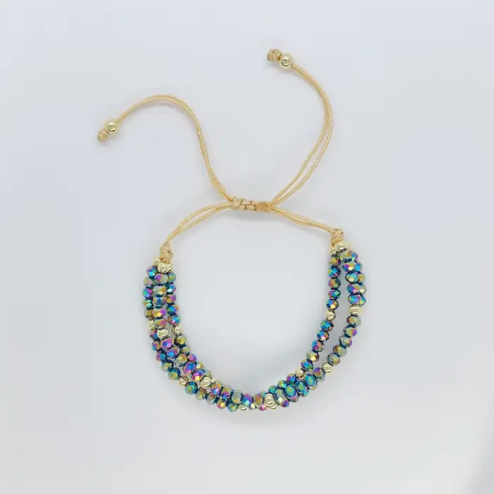 KKBEAD Bracelet empilable multicouche pour femmes perles de cristal bijoux cadeau de mariage demoise