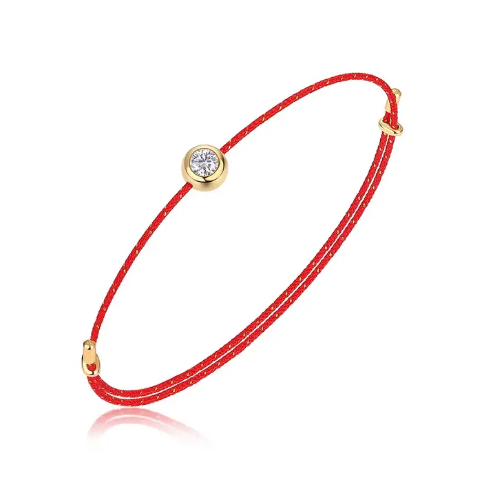 Bracelet en Moissanite VVS1, certifié GRA, diamant de laboratoire de 0,3 carat, cordon réglable 6 co
