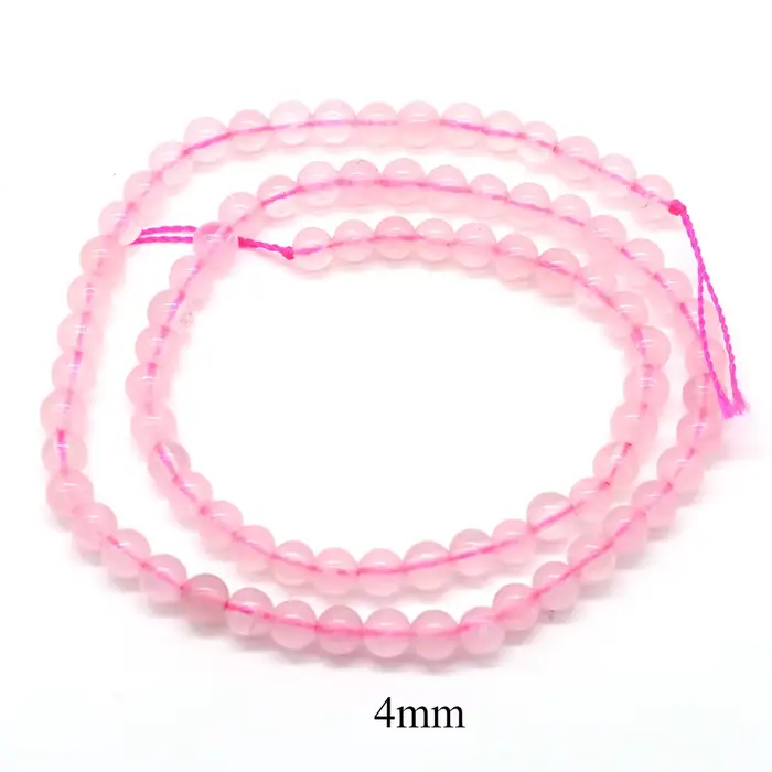 Perles rondes en pierre Rose naturelle, Quartz Rose, pour vêtements, cristaux et pierres de guérison