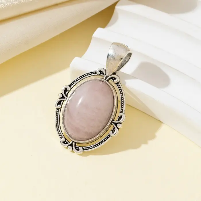 Pendentif en dentelle naturelle, coquille de nacre ovale, 34x21mm, pour la fabrication de bijoux, ac