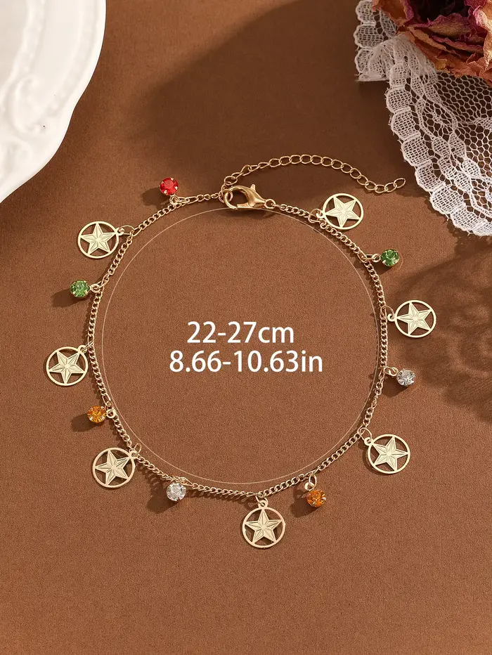Bracelet de cheville papillon fleur douce pour femmes, chaîne pompon étoile Zircon, chaîne de pied p