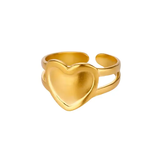 Anillos Reina Roja Cristal De Rodio élégant femmes coeur zircone bague en acier inoxydable couleur o