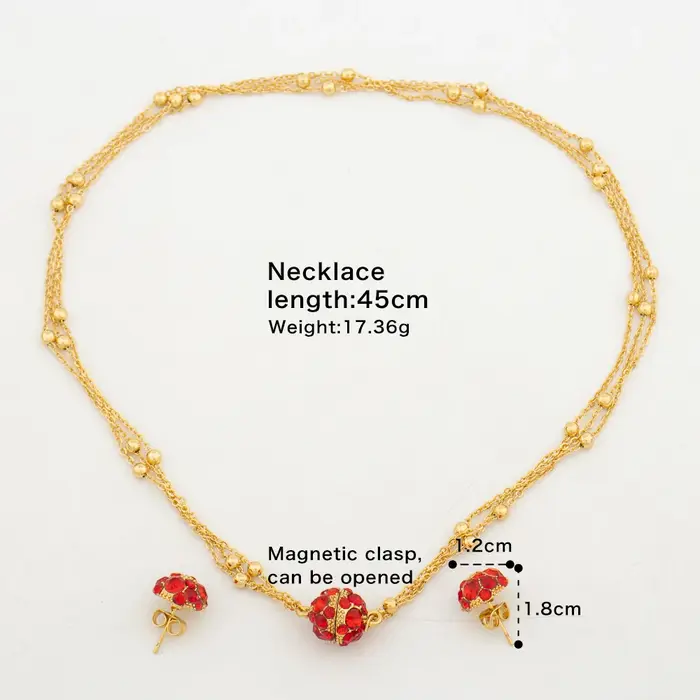 Ensemble de bijoux de luxe couleur or pour femmes, mode de mariée, micro incrusté de cristal, boucles d'oreilles, collier, cadeau de banquet africain de mariage, soirée de gala, occasion spéciale