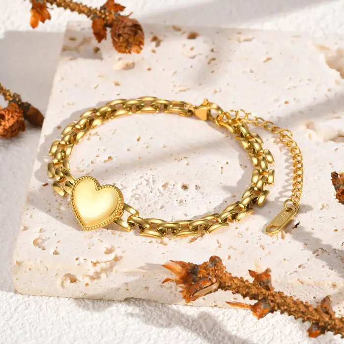 Bracelets en acier inoxydable pour couple