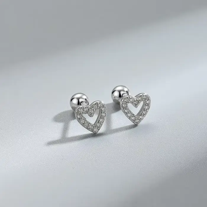 Boucles d'oreilles en forme de cœur pour femmes