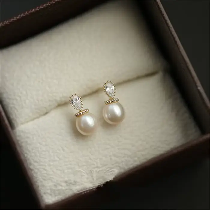 Boucles d'oreilles géométriques en argent Sterling 925 plaquées or 14k pour femmes, bijoux de luxe légers, idéaux pour les mariages et les soirées de gala