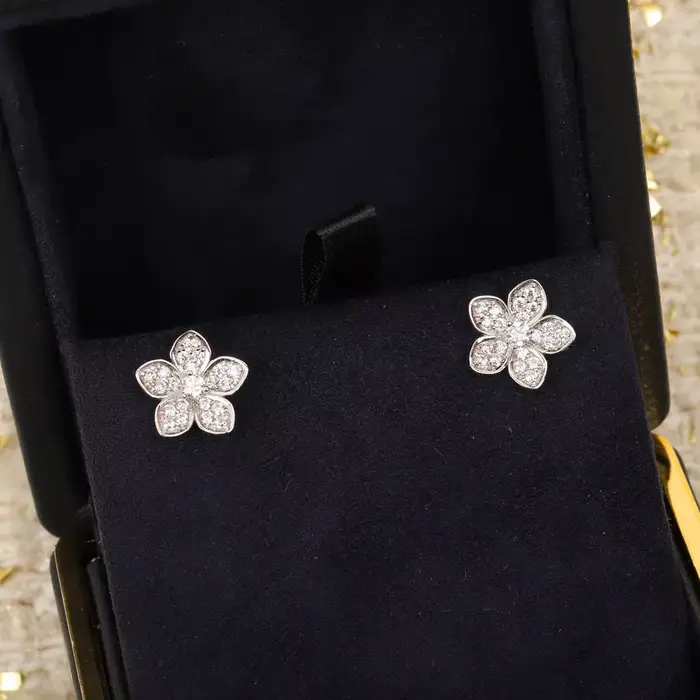 Boucles d'oreilles clous en argent sterling 925 pur motif géométrique pour femmes parties et événements élégants