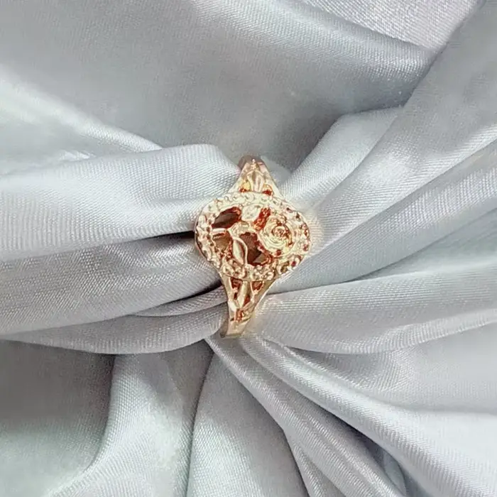 Bagues Vintage couleur or Rose pour femmes, mode Punk ovale creux Design réglable, bijoux cadeaux