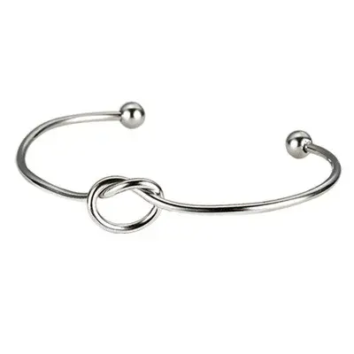 MaiLun 10 pièces Bracelet à nœuds en acier inoxydable réglable, style basique, M0393