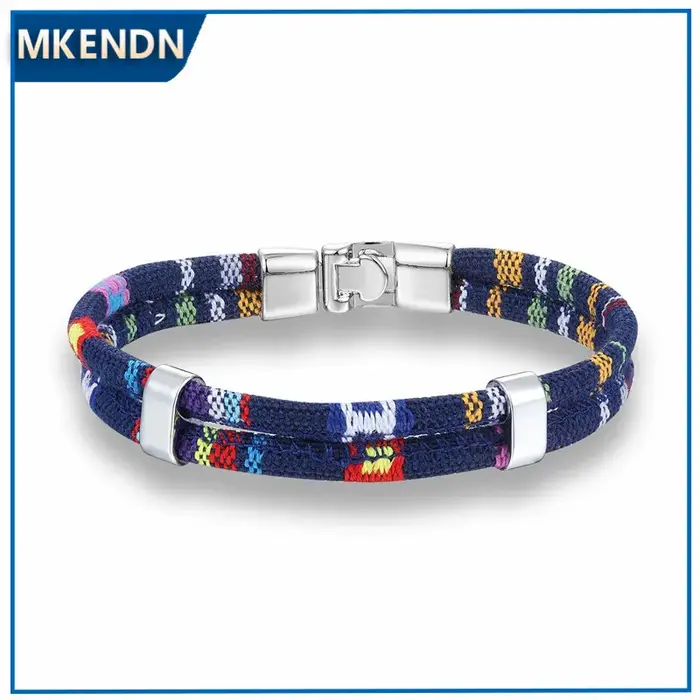 MKENDN – bracelet en cuir tressé multicouche pour hommes et femmes