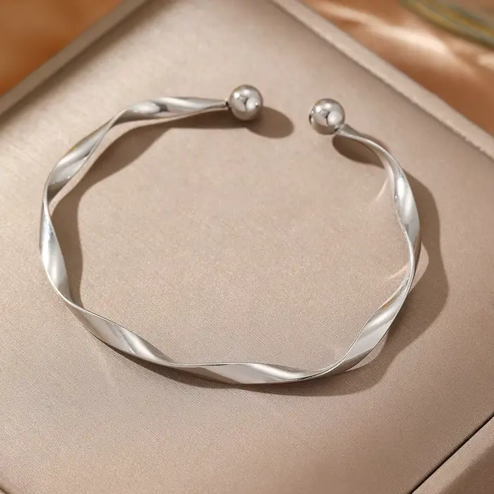 Bracelet Double couche en argent Sterling 925 pour femmes et filles, bracelets à nœud irrégulier, no