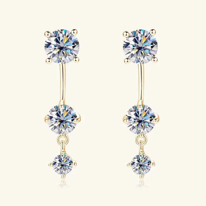 Boucles d'oreilles à pampilles en moissanite et argent 925 pour homme et femme occasions spéciales élégantes à offrir