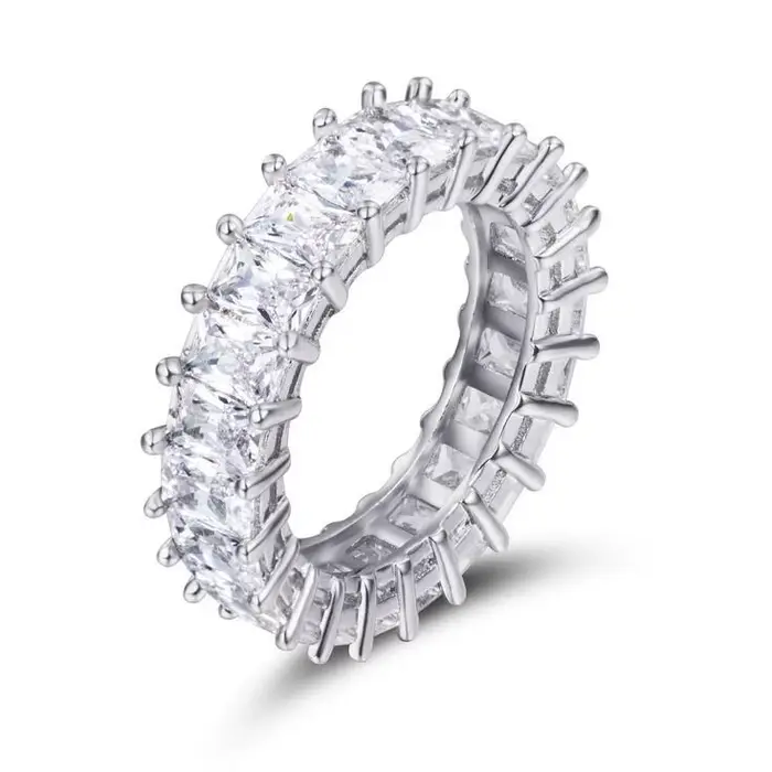 Bague de promesse princesse en argent sterling 925, diamant Sona, bague de fiançailles, de mariage, 