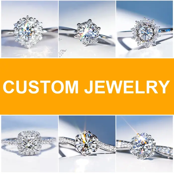 Bijoux en diamant cultivé en laboratoire sur mesure en or massif 10K/14K/18K