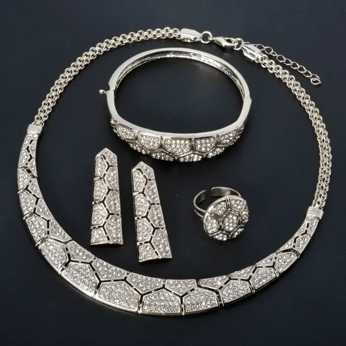 Sunny – ensemble de bijoux de mariée en Zircon d'acorite, boucles d'oreilles classiques plaquées or,