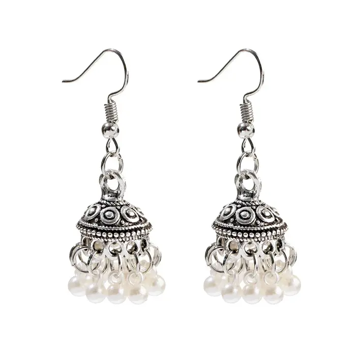 Boucles d'oreilles indiennes classiques rétro couleur or pour femmes, Vintage, alliage Antique sculp