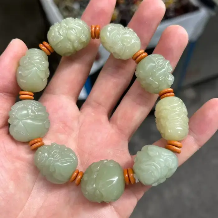 Bracelet en jade Hetian naturel